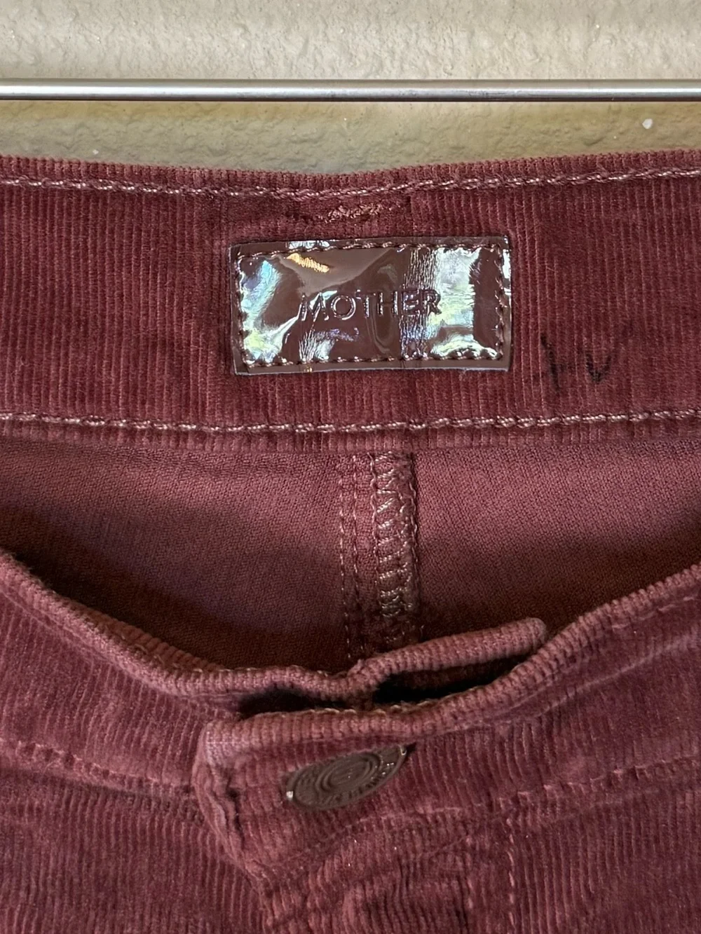 MOTHER Mid Rise Rider Ankle Pants in Hopscotch Brown Size 33 - Picture 5 of 8